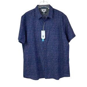 Vissla Lazy Daisy Eco Button Up Short Sleeve Shirt Men’s Size XL NWT MSRP $69.95